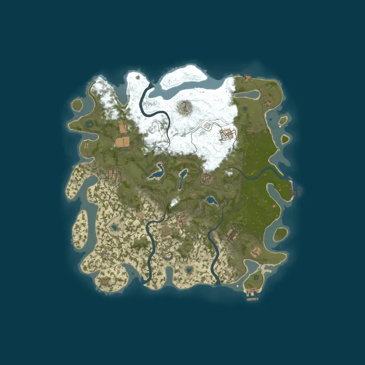 Map of A Shockbyte Rust Server