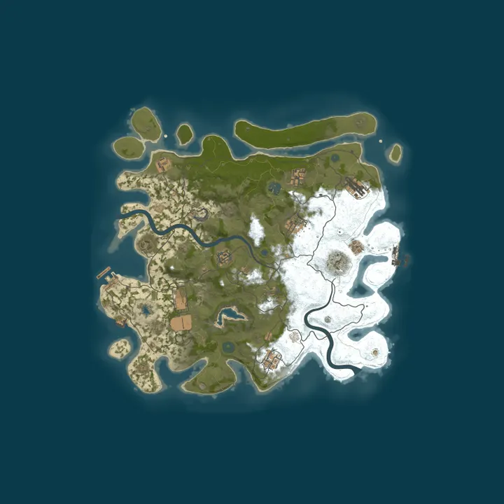 Map of #1 EPIC RUST SOLO [X2|TP|KITS|RPG|PVP] 22.10 Wipe