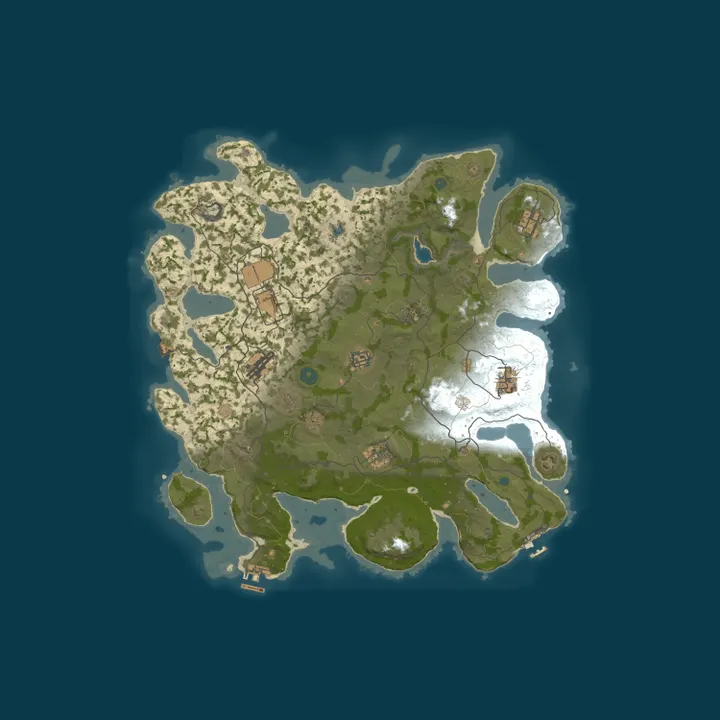 Map of AstroRust 1000x PvE | Raidable Bases | PvP Events | Shop