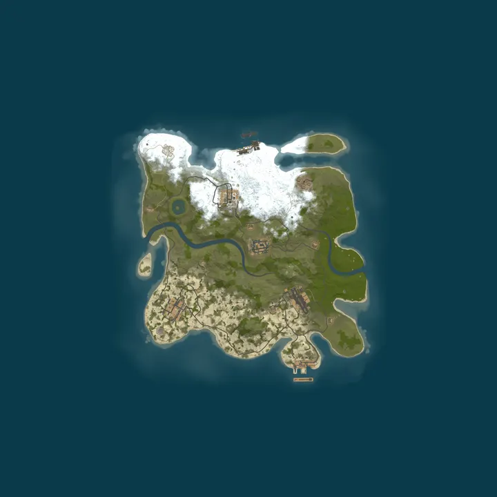 Map of A Shockbyte Rust Server