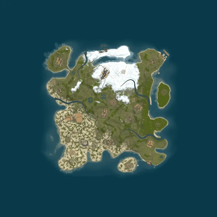 Map of FIN Beginner friendly Raidable Bases Monthly wipe