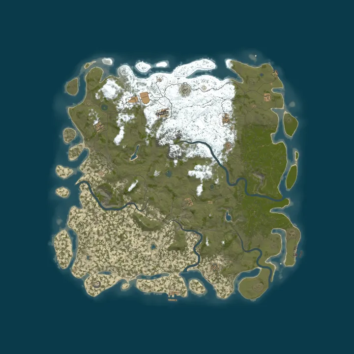 Map of RUSTINIUM PvPvE | 3x | Monthly | DUO,TRIO | NO BP WIPES