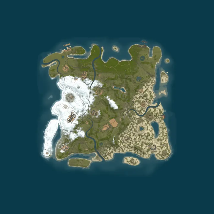 Map of My Rust server | Powered by AMP