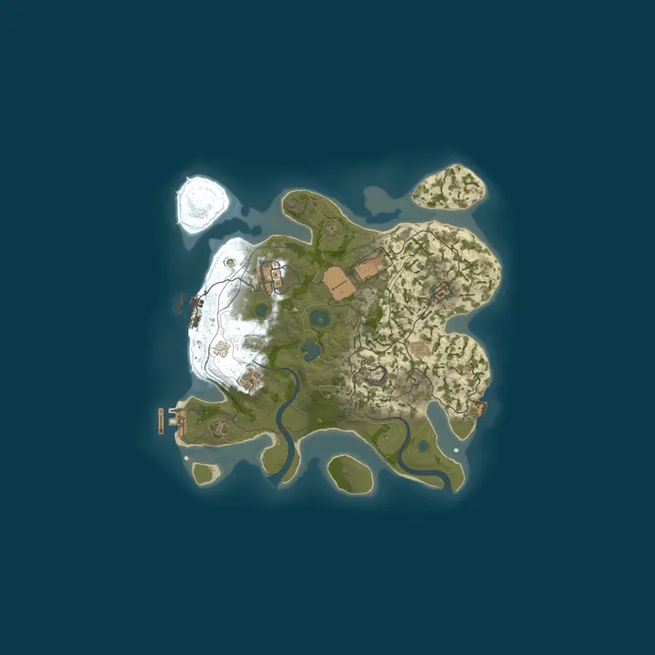Map of Oh Shit 100x | PvP | Loot+ | Shop | Kits | Raidable Bases | Air