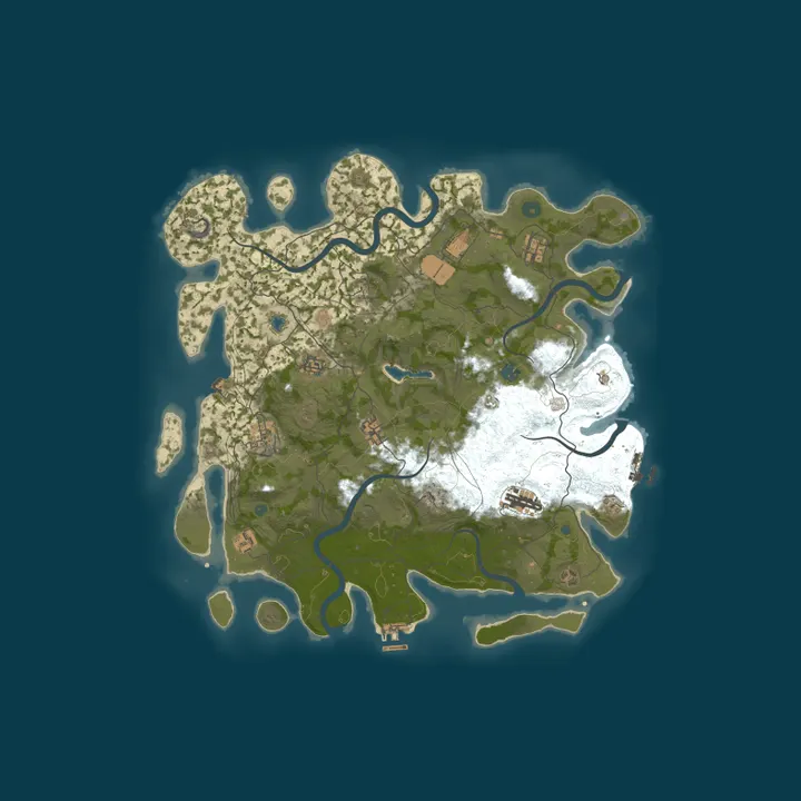 Map of [PL/EU] GhostTown [PvE 100%][Water Bases] NoRaid,NoKill